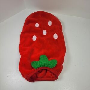 Red Strawberry Pet Costume